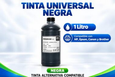 Tinta Universal Negra 1 Litro para Impresoras HP Epson Canon Brother