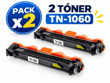 Promo Pack 2 toner Brother TN-1060 alternativo promoción