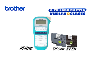 Rotuladora PT-H110 Turquesa + Cinta Textil + Cinta Adhesivo fuerte