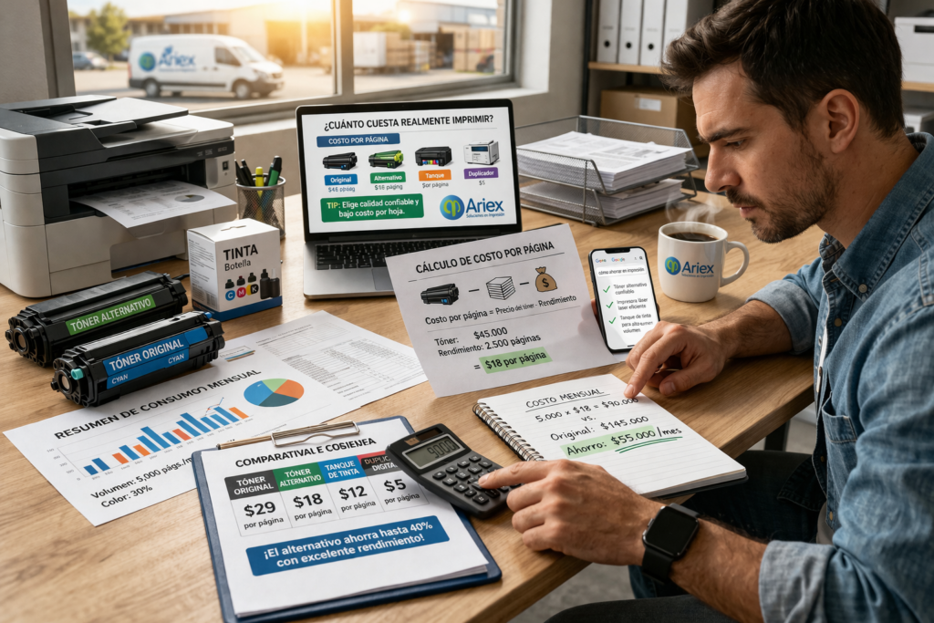 calcular el costo por pagina en chile